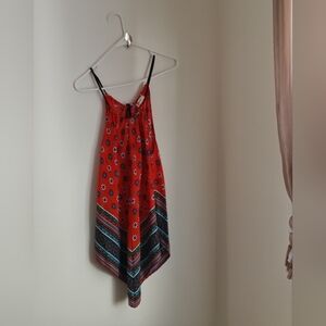 Meraki Blouse Women Medium Multicolor Floral Top Academia Beach Resort Versatile